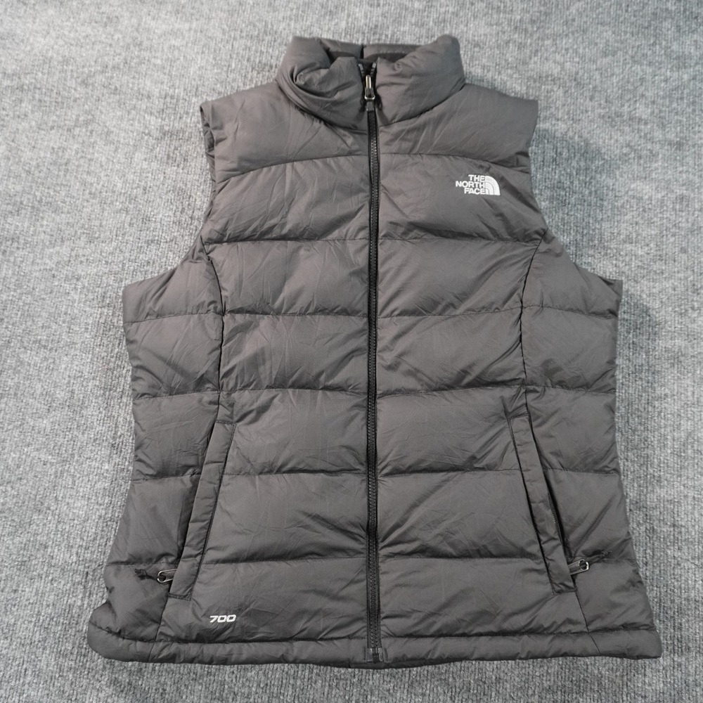 The North Face Nuptse 700 Puffer Vest Womens Medium Black Down Insulated Quilted